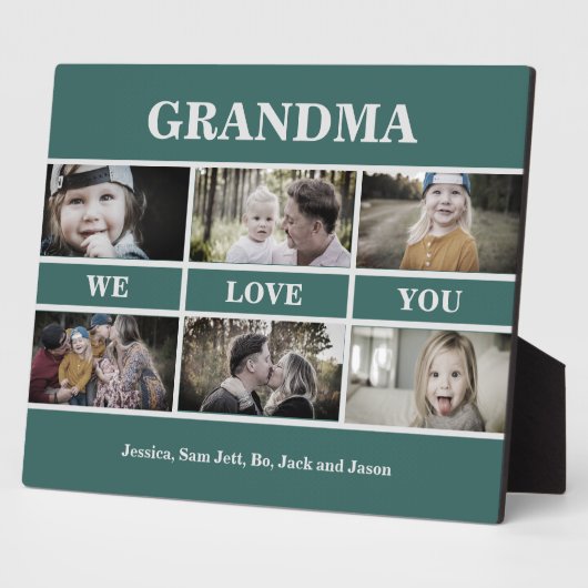 Sage Grandma We houden van You Photo Collage Fotoplaat (Zijkant)