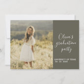 Sage Gray Terracotta Graduation Save the Date QR  (Achterkant)