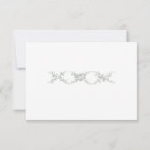 Sage Gray Toile de Jouy Cherub Wedding RSVP Card (Achterkant)
