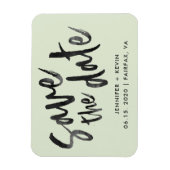 Sage Gree Wedding Calligraphy Save the Date Magnet Magneet (Verticaal)
