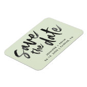 Sage Gree Wedding Calligraphy Save the Date Magnet Magneet (Linkerzijde)