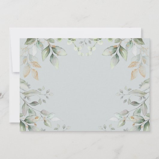 Sage Green 16e verjaardag foto dank u kaart (Achterkant)