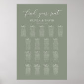 Sage Green 17 tafels Vind uw stoel kaart Poster (Voorkant)