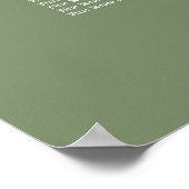 Sage Green 19 Poster Tafelweddenschappen (Hoek)