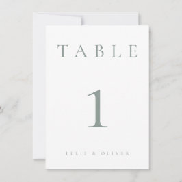 Sage Green 1 Trouwen/Evenement Tafelnummer