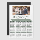 Sage Green 2025 Kalender Minimalistische Foto Magn (Voorkant / Achterkant)