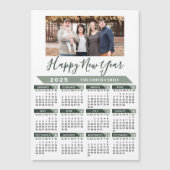 Sage Green 2025 Kalender Minimalistische Foto Magn (Voorkant)
