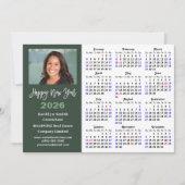 Sage Green 2025 Kalender Zakelijke Foto Eenvoudig Feestdagenkaart (Voorkant)