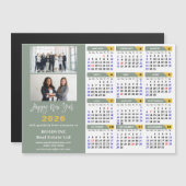 Sage Green 2026 Kalender Business 2 Foto Magnetisc (Voorkant / Achterkant)