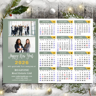 Sage Green 2026 Kalender Business 2 Foto Magnetisc