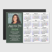 Sage Green 2026 Kalender Modern Corporate Magnetis (Voorkant / Achterkant)