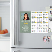 Sage Green 2026 Kalender Zakelijk Eenvoudig Magnet