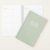 Sage Green 2026 Planner | Aangepaste Titel & Initi (Display)