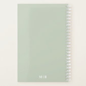 Sage Green 2026 Planner | Aangepaste Titel & Initi (Achterkant)