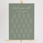Sage Green 22 Tafels Vind uw Zitplaatskaart Poster