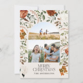 Sage green 3 foto botanische elegant arch: feestda feestdagenkaart (Voorkant)