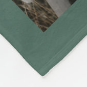 Sage green 5 foto modern botanisch familiecadeau fleece deken (Hoek)