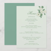 Sage Green 5x7 Wedding Menu Card Kaart (Voorkant / Achterkant)