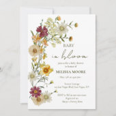 Sage Green A Little Wildflower Baby shower Kaart (Voorkant)