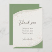 Sage Green Abstract Flat Dank u kaart (Voorkant / Achterkant)