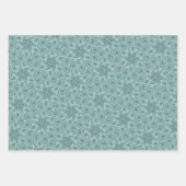 Sage Green Abstract Floral Paisley Pattern Trendy Inpakpapier Vel (Voorkant 3)