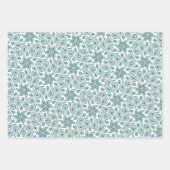 Sage Green Abstract Floral Paisley Pattern Trendy Inpakpapier Vel (Voorkant)