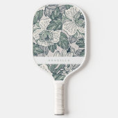 Sage Green Abstract Floral Pickleball Paddle (Voorkant)