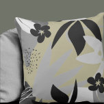 Sage Green Abstract Tropical Floral Designer Kussen<br><div class="desc">Deze ontwerperkussen bevatten een prachtige botanische afdruk van grote abstracte tropische bloemen in grijze tinten, tegen een kalmerende groene achtergrond. Het stijlvolle en moderne bloemetjesontwerp voegt een aanraking van natuur aan uw huisdecor toe, terwijl het neutrale kleurenpalet het gemakkelijk maakt om met uw bestaand decor aan te passen. Deze kussen...</div>