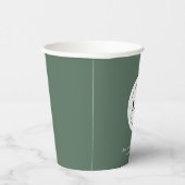 Sage Green Add Custom Business Company Logo Party Papieren Bekers (Rechts)