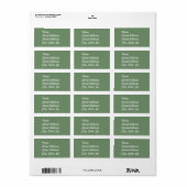 Sage Green Address Sticker (Full Sheet)