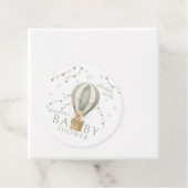 Sage Green Adventure Teddy Baby shower Bedankt Bedankjes Labels (In situ)