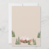 Sage Green Adventure wacht op Bergen Baby shower Kaart (Achterkant)