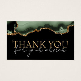 Sage Green Agaat Dank u kortingskaart Visitekaartje