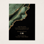 Sage Green Agaat ketting Display Card Visitekaartje (Achterkant)