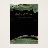 Sage Green Agaat ketting Display Card Visitekaartje (Voorkant)
