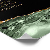 Sage Green Agaat prijslijst Poster (Hoek)