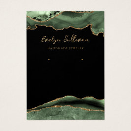 Sage Green Agaat Sieraden Display Card Visitekaartje