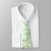 Sage green agate neck tie stropdas (Gebonden)