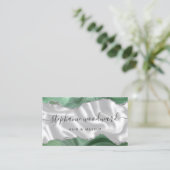 Sage Green Agate Silver Glitter Luxury Stylist Visitekaartje (Staand voorkant)