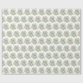 Sage Green and Gold Elegant Flowers Cadeaupapier (Vlak)
