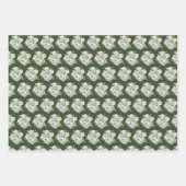 Sage Green and Gold Elegant Flowers Inpakpapier Vel (Voorkant 3)