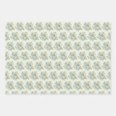 Sage Green and Gold Elegant Flowers Inpakpapier Vel (Voorkant 2)