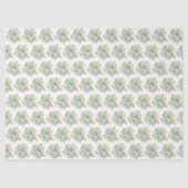 Sage Green and Gold Elegant Flowers Tissuepapier (Voorkant)