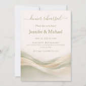 Sage Green and Ivory Dinner Rehearsal  Kaart (Voorkant)