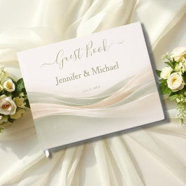 Sage Green and Ivory Wedding Gastenboek