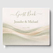 Sage Green and Ivory Wedding Gastenboek (Voorkant)