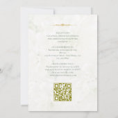 sage green and navy blue wedding invitations bedankkaart (Achterkant)
