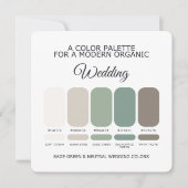 Sage Green and Neutral Wedding Color Palette Card Kaart (Voorkant)
