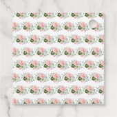 Sage Green and Pink Floral Baby Shower Bedankjes Labels (Achterkant)