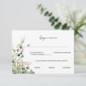 Sage Green and Pink Lantern Eucalyptus Floral   RSVP Kaartje (Staand voorkant)